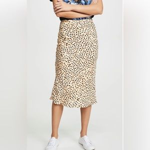 Cupcakes And Cashmere Lorelai leopard print midi Skirt